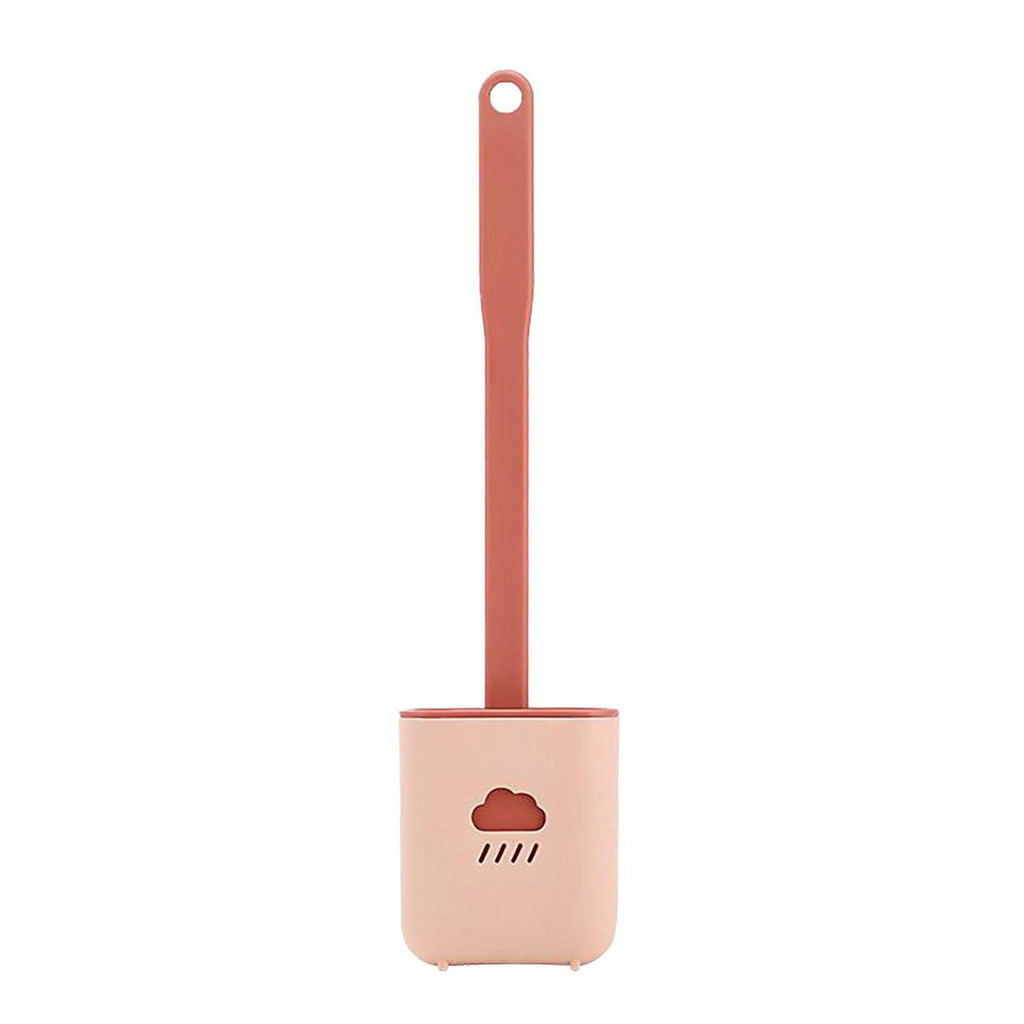 Ensembles de porte-balai de toilettes muraux, brosse de toilettes avec tête à poils souples pour le nettoyage de la salle de bain, brosse de toilettes en silicone avec support mural et tête de brosse flexible, support de brosse à séchage rapide