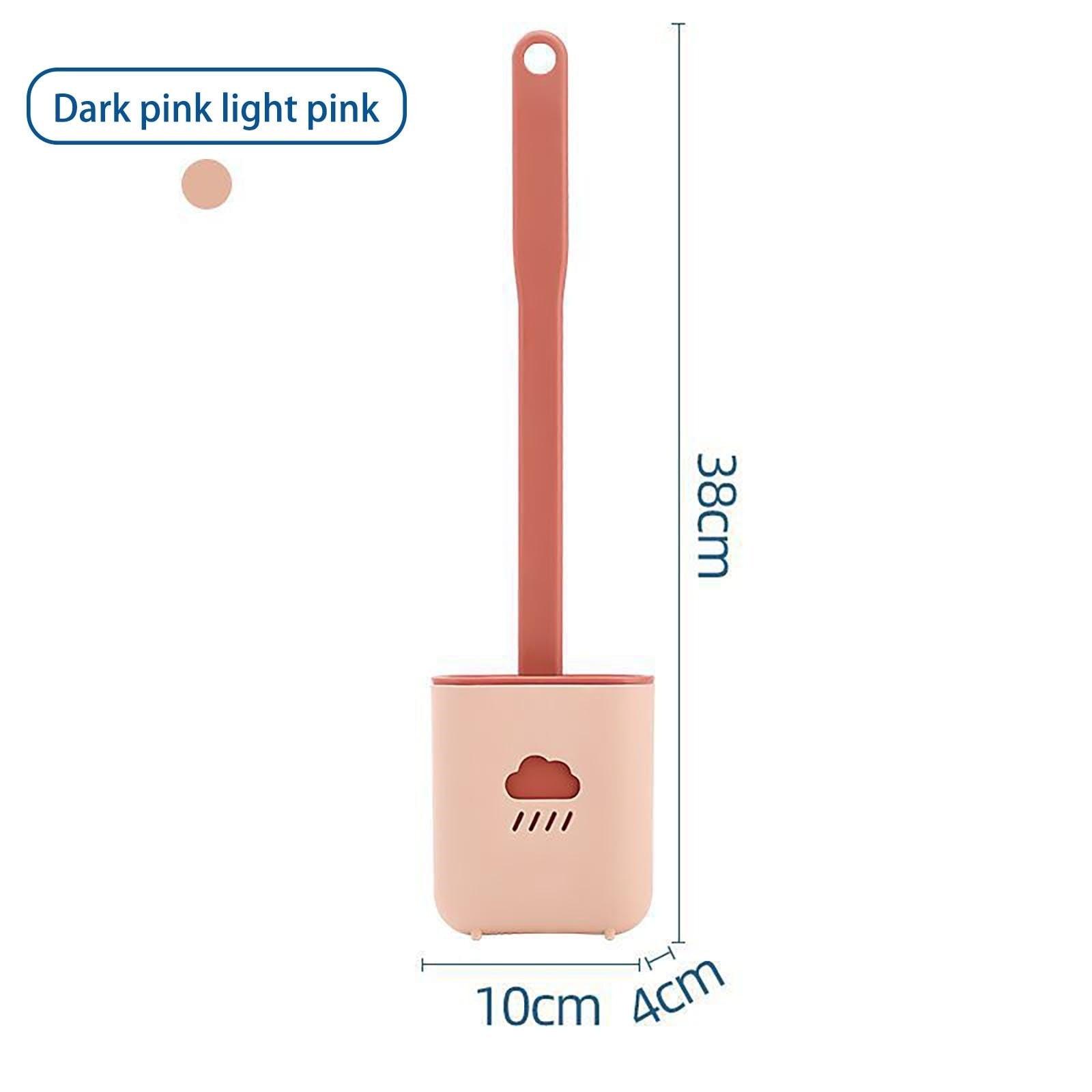 Ensembles de porte-balai de toilettes muraux, brosse de toilettes avec tête à poils souples pour le nettoyage de la salle de bain, brosse de toilettes en silicone avec support mural et tête de brosse flexible, support de brosse à séchage rapide