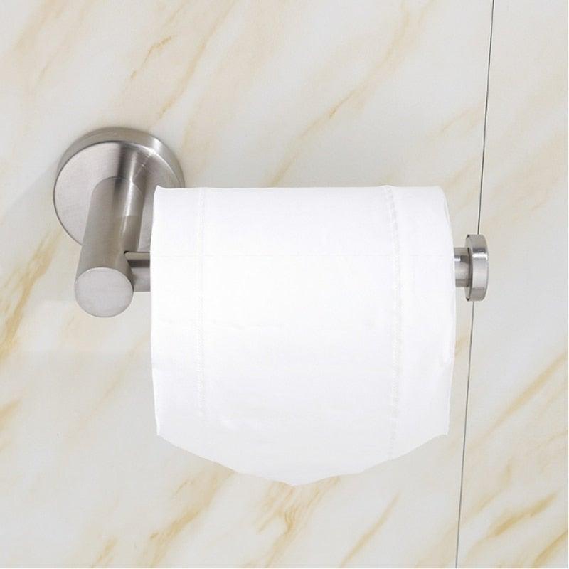 Porte-papier toilette mural en acier inoxydable pour salle de bain, cuisine, support de rouleau de papier, accessoires de serviettes, support de rouleau de papier moderne mural pour salle de bain