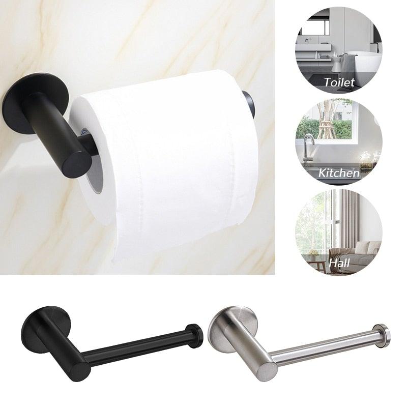 Porte-papier toilette mural en acier inoxydable pour salle de bain, cuisine, support de rouleau de papier, accessoires de serviettes, support de rouleau de papier moderne mural pour salle de bain