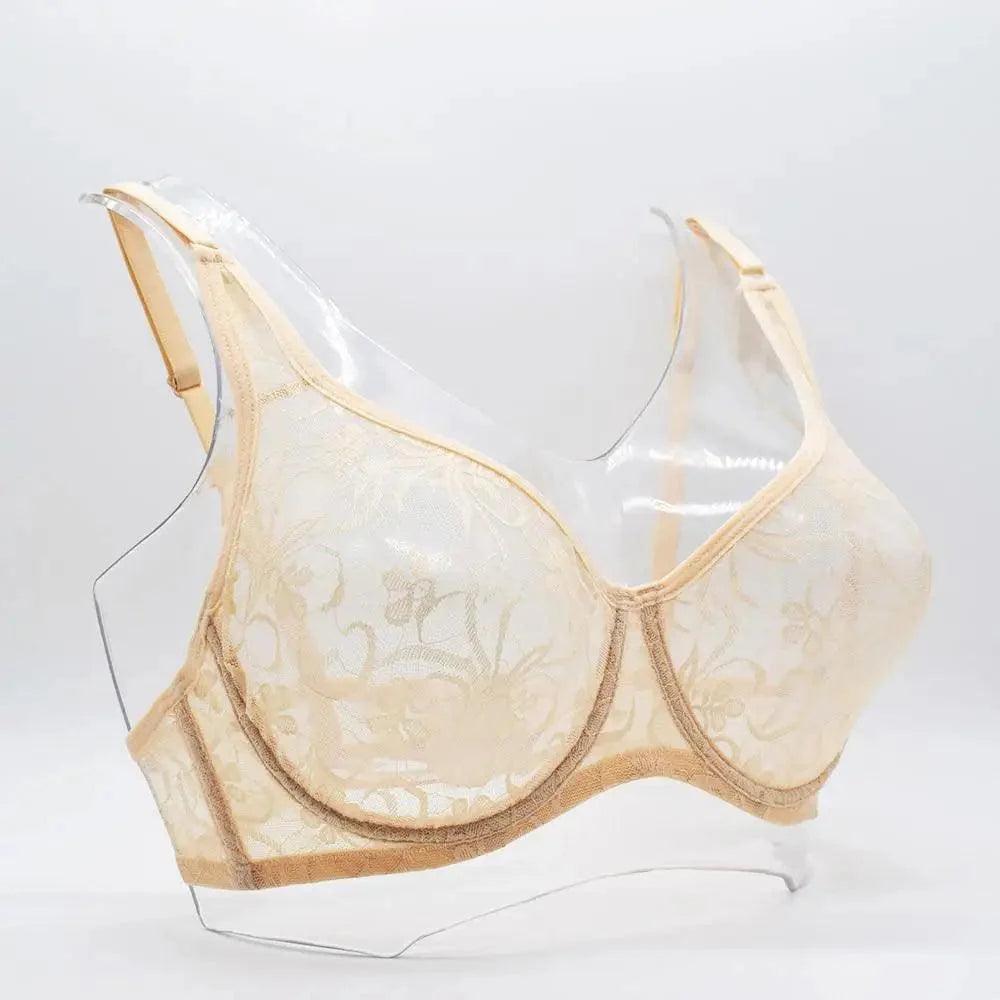 Soutiens-gorge en dentelle grande taille pour femmes Bralette à armatures Sous-vêtements féminins Lingerie brodée délicate