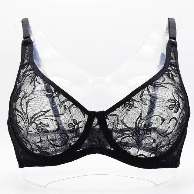 Soutiens-gorge en dentelle grande taille pour femmes Bralette à armatures Sous-vêtements féminins Lingerie brodée délicate