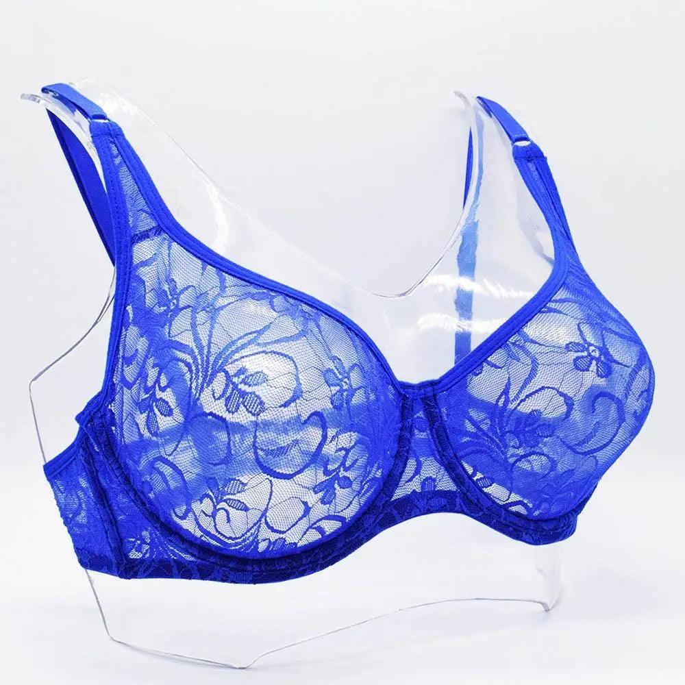 Soutiens-gorge en dentelle grande taille pour femmes Bralette à armatures Sous-vêtements féminins Lingerie brodée délicate