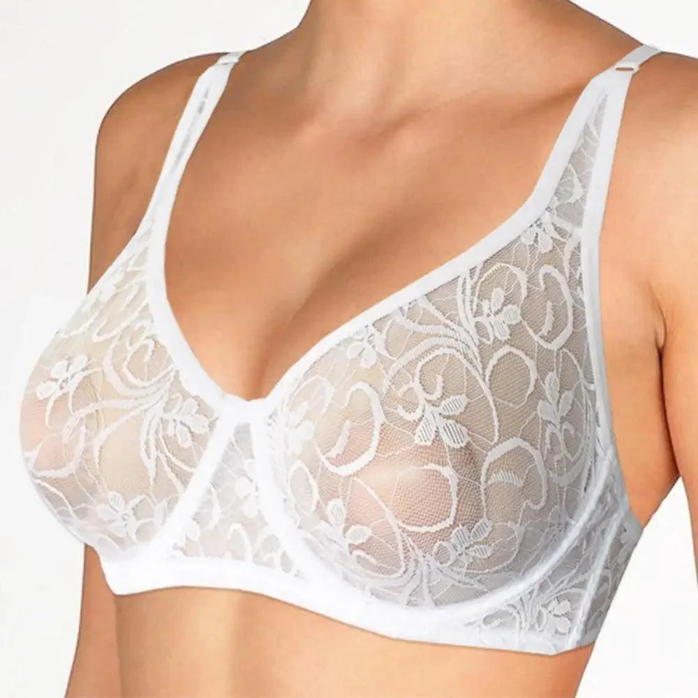 Soutiens-gorge en dentelle grande taille pour femmes Bralette à armatures Sous-vêtements féminins Lingerie brodée délicate