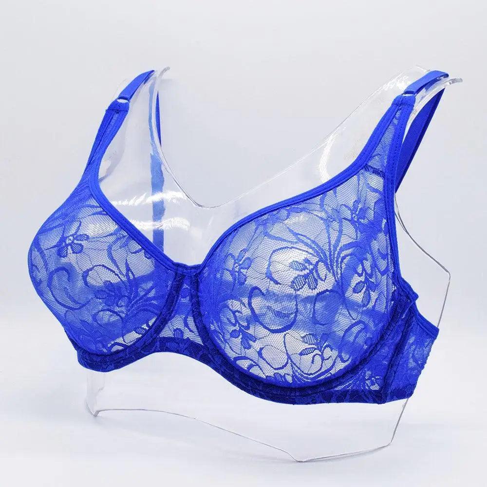 Soutiens-gorge en dentelle grande taille pour femmes Bralette à armatures Sous-vêtements féminins Lingerie brodée délicate