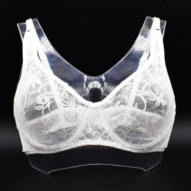 Soutiens-gorge en dentelle grande taille pour femmes Bralette à armatures Sous-vêtements féminins Lingerie brodée délicate