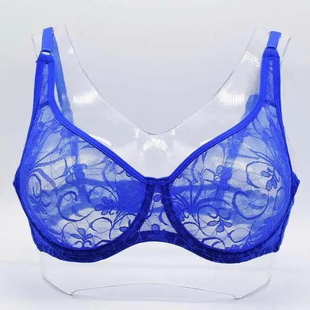 Soutiens-gorge en dentelle grande taille pour femmes Bralette à armatures Sous-vêtements féminins Lingerie brodée délicate