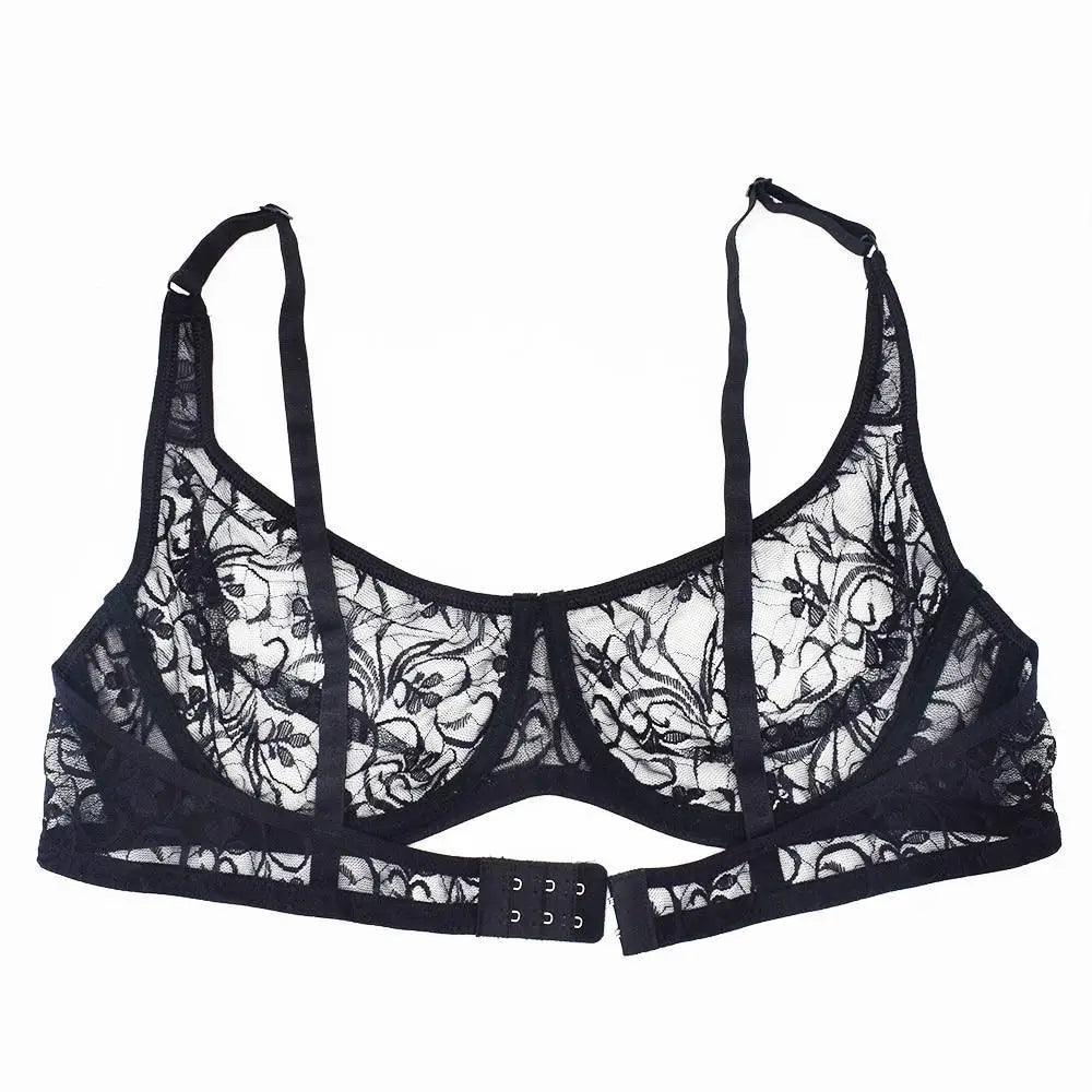 Soutiens-gorge en dentelle grande taille pour femmes Bralette à armatures Sous-vêtements féminins Lingerie brodée délicate