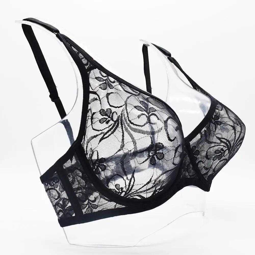 Soutiens-gorge en dentelle grande taille pour femmes Bralette à armatures Sous-vêtements féminins Lingerie brodée délicate