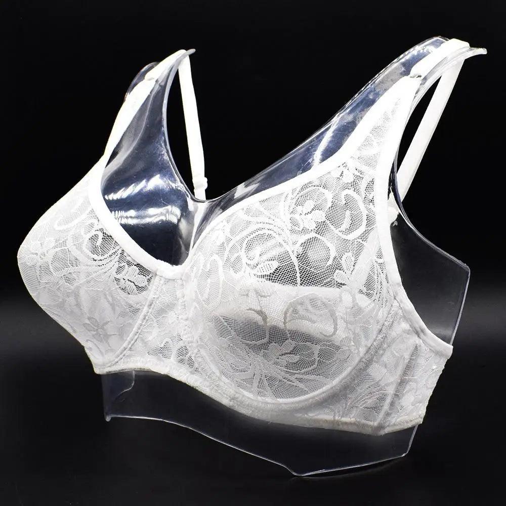 Soutiens-gorge en dentelle grande taille pour femmes Bralette à armatures Sous-vêtements féminins Lingerie brodée délicate