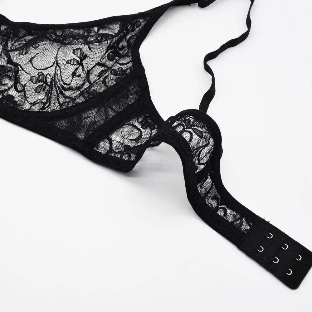 Soutiens-gorge en dentelle grande taille pour femmes Bralette à armatures Sous-vêtements féminins Lingerie brodée délicate