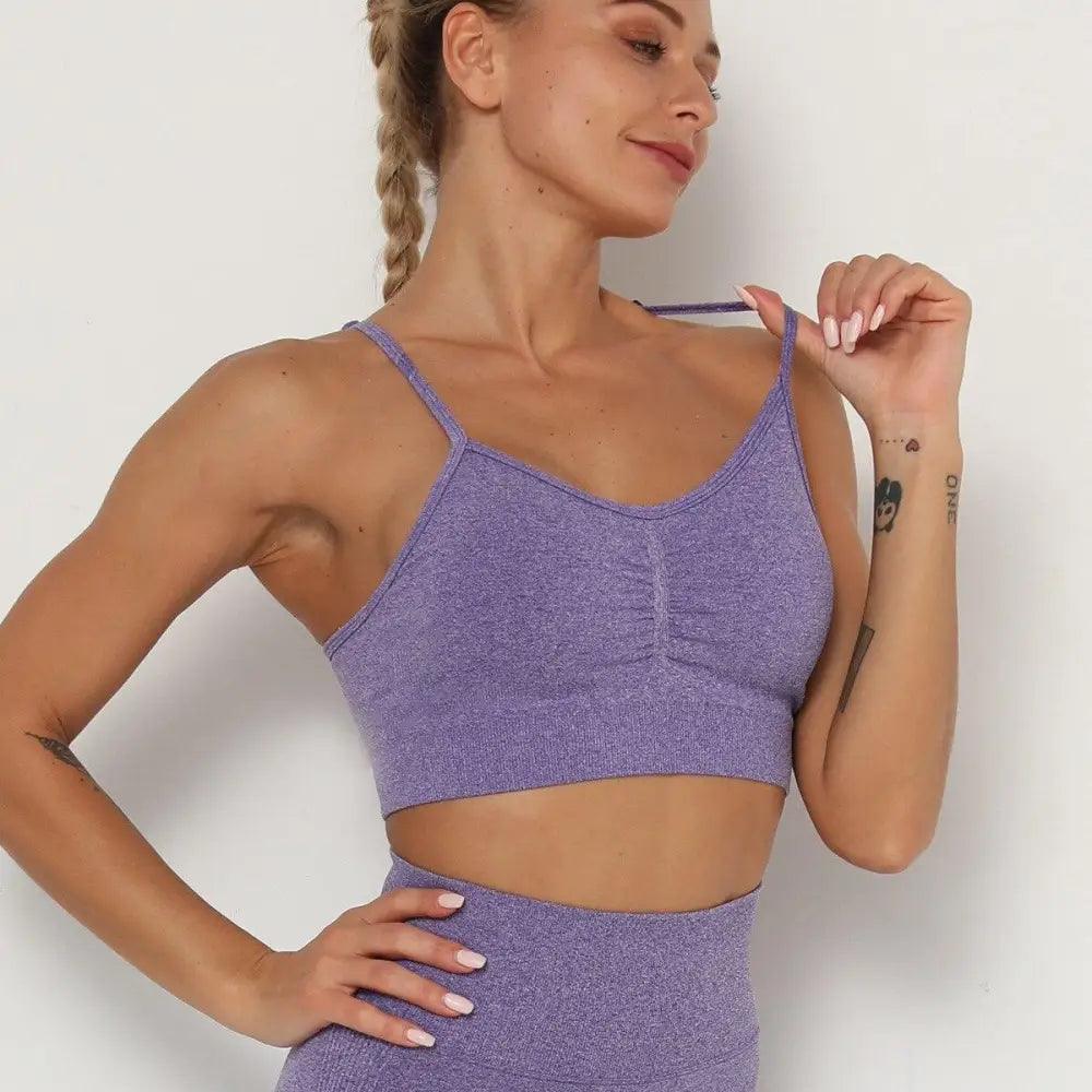 Hauts de sport Push Up Fitness Pour Femmes et Filles Sport Top de gym rembourré pour femmes Soutien-gorge de sport