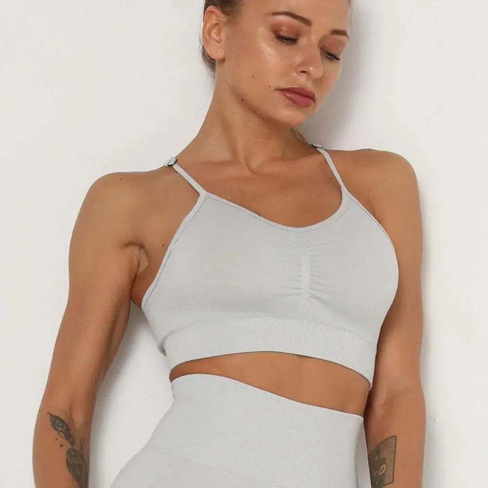 Hauts de sport Push Up Fitness Pour Femmes et Filles Sport Top de gym rembourré pour femmes Soutien-gorge de sport