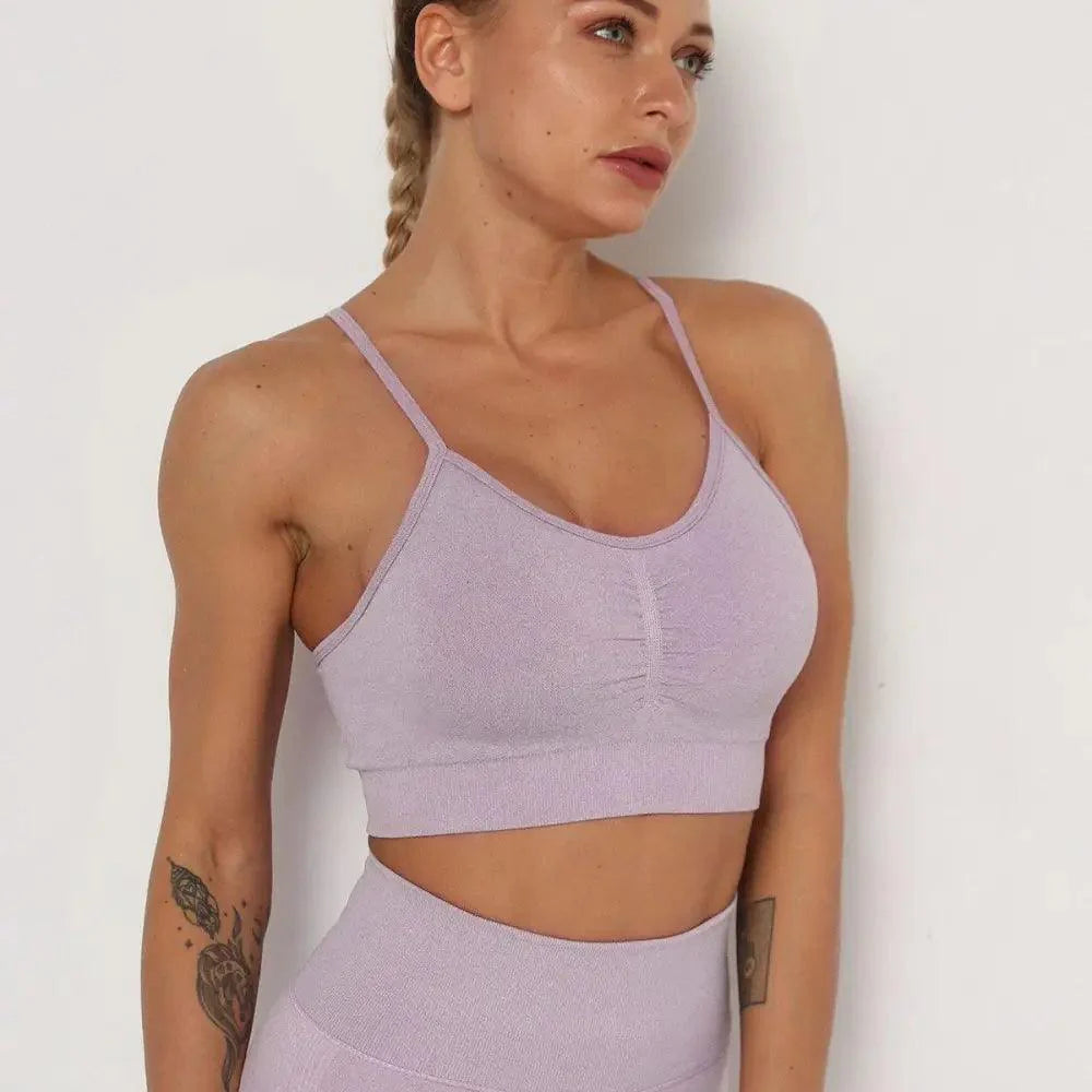 Hauts de sport Push Up Fitness Pour Femmes et Filles Sport Top de gym rembourré pour femmes Soutien-gorge de sport