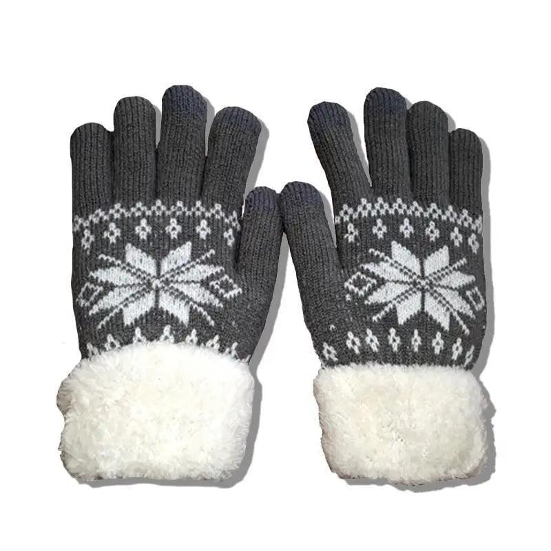 Gants femme en tricot épais, compatibles écrans tactiles, gants chauds, doux et élégants pour femmes