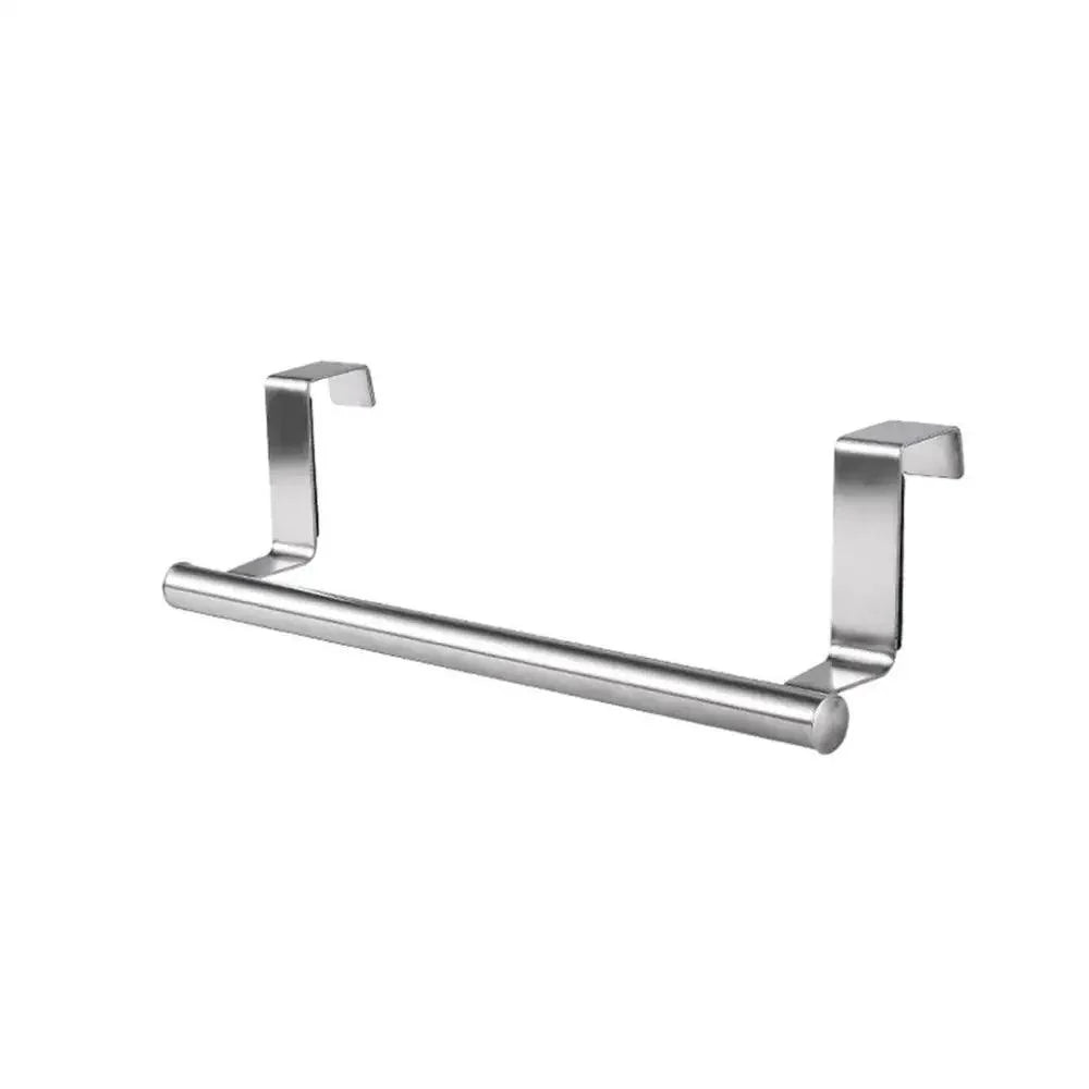 Porte-serviettes de porte, barre de serviette suspendue, support en acier inoxydable pour salle de bain, armoire de cuisine, porte-chiffons, étagère, outil, gadget