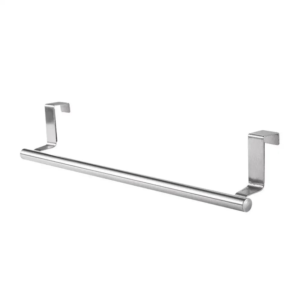 Porte-serviettes de porte, barre de serviette suspendue, support en acier inoxydable pour salle de bain, armoire de cuisine, porte-chiffons, étagère, outil, gadget
