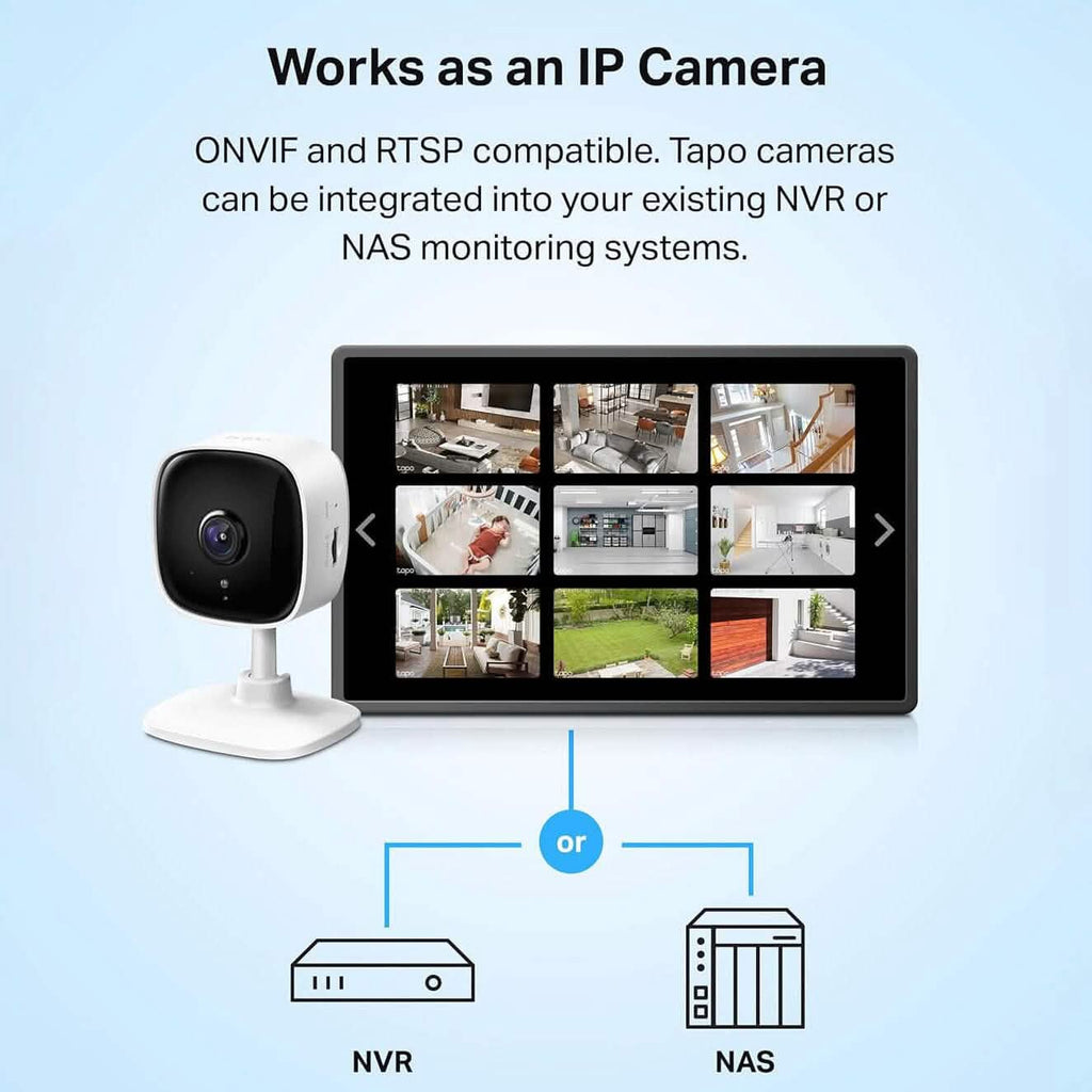 Caméra de sécurité intérieure TP-Link Tapo 1080P pour moniteur de bébé (reconditionnée)