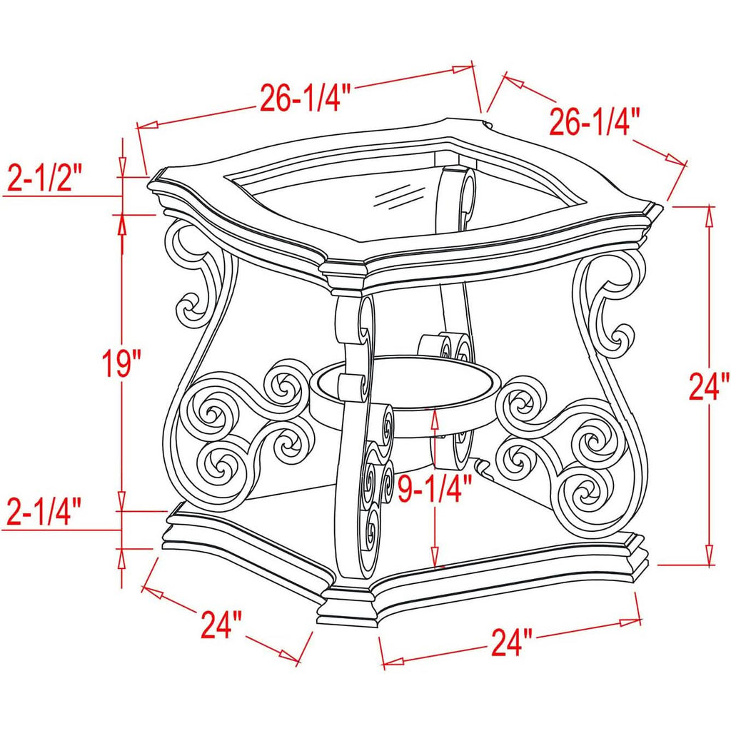 Table d'appoint traditionnelle - Chevet de lit