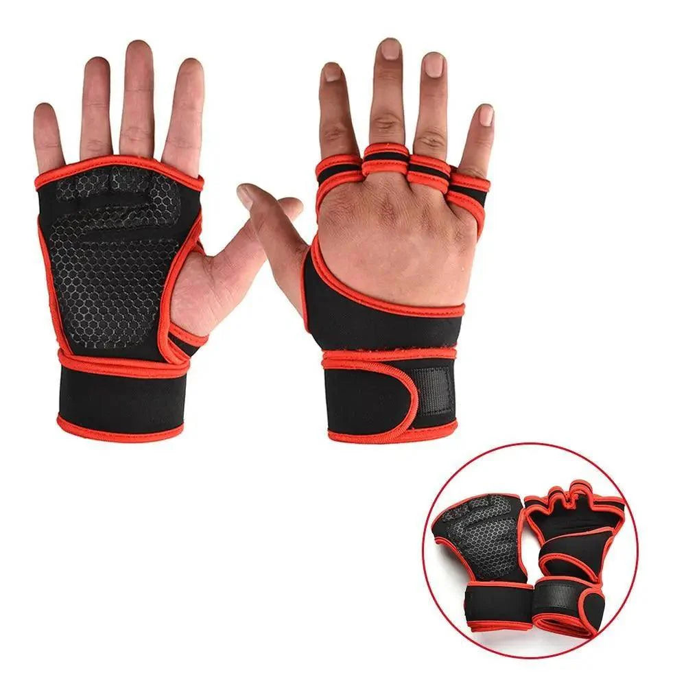 Gants d'haltérophilie d'entraînement unisexes Fitness Sports Musculation Gymnastique Poignées de protection de la paume et du poignet pour salle de sport