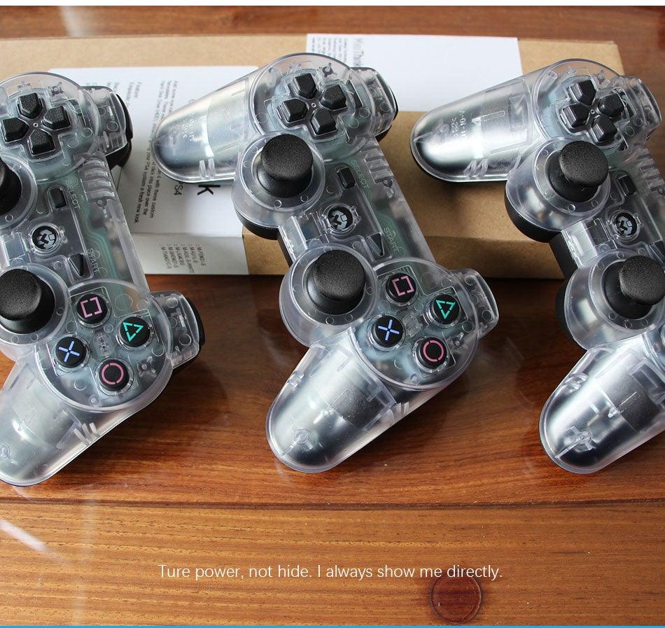 Manette de jeu Bluetooth sans fil Dual Shock, transparente et attrayante, compatible avec les PC portables