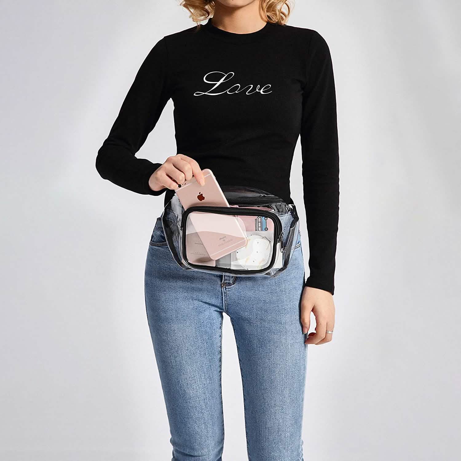 Sac banane étanche transparent