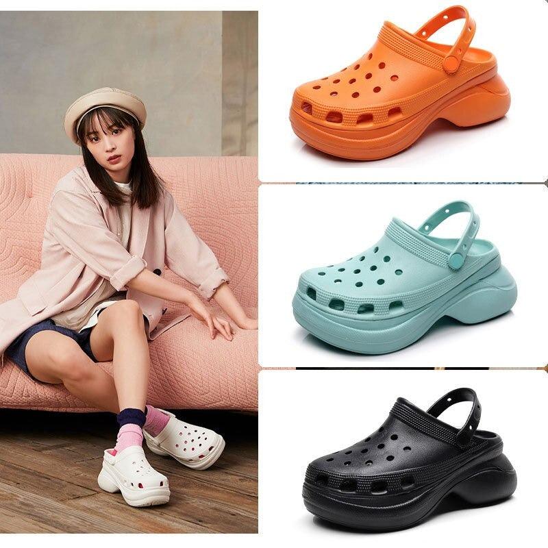Tendance été femme plate-forme chaussures de jardin sabots sandales d'extérieur plage pantoufles confortables à enfiler sandales de jardin chaussures d'eau légères
