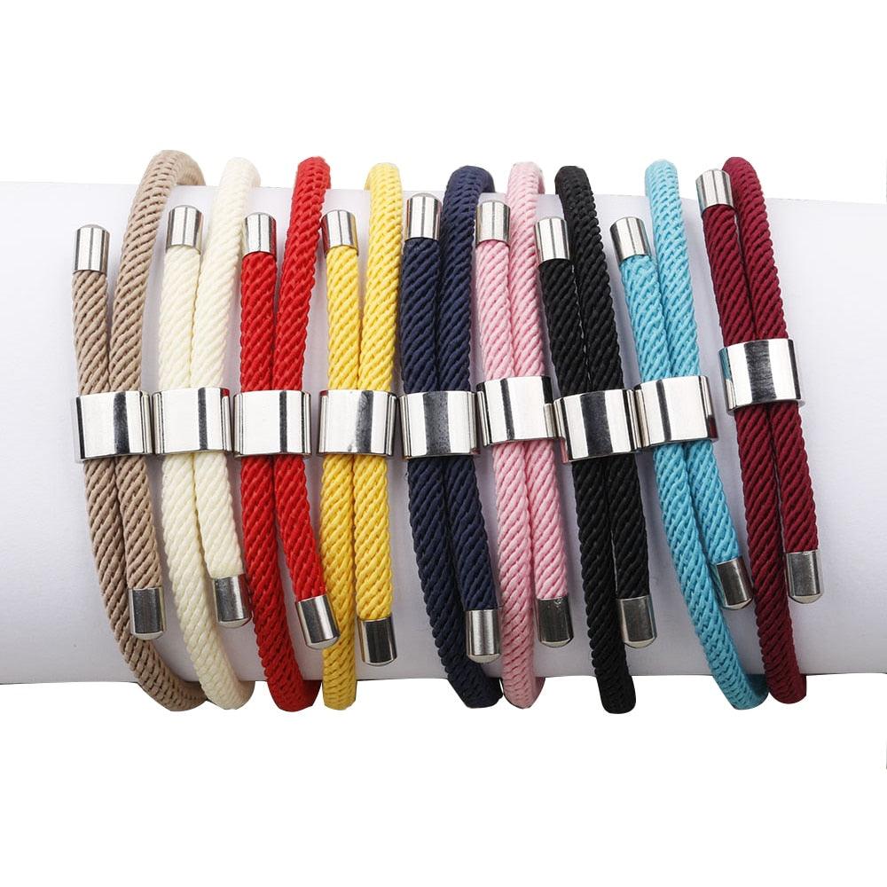 Bracelet Tendance Homme Femme Réglable Rouge Distance Couple Yoga Méditation Bracelet Nautique Tressé Fait Main Corde Ficelle Bracelets d'Amitié Réglables Pour Hommes Femmes Bracelets Unisexes