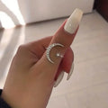 Bague Manchette Tendance Motif Lune et Soleil