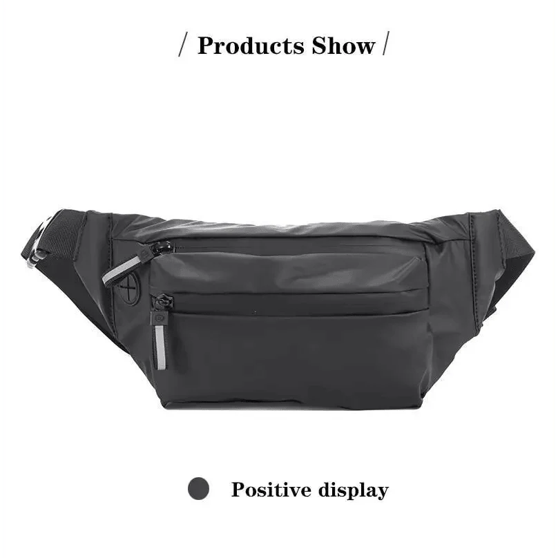 Sac Banane Tendance Premium Étanche Léger pour Sport, Gym, Entraînement, Voyage, Travail – Sacs de Ceinture Classiques Grande Capacité Unisexes, Sacs de Taille Rangement Hanche