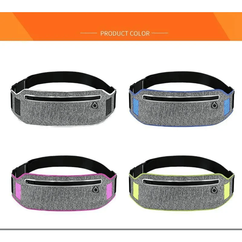 Ceinture de Course Mince et Tendance, Sac Banane pour Fitness, Entraînement, Sac de Taille pour Exercice, Ceinture de Course, Sac de Gym Fitness Ultra Léger, Ceinture Porte-Monnaie de Voyage pour Hommes et Femmes