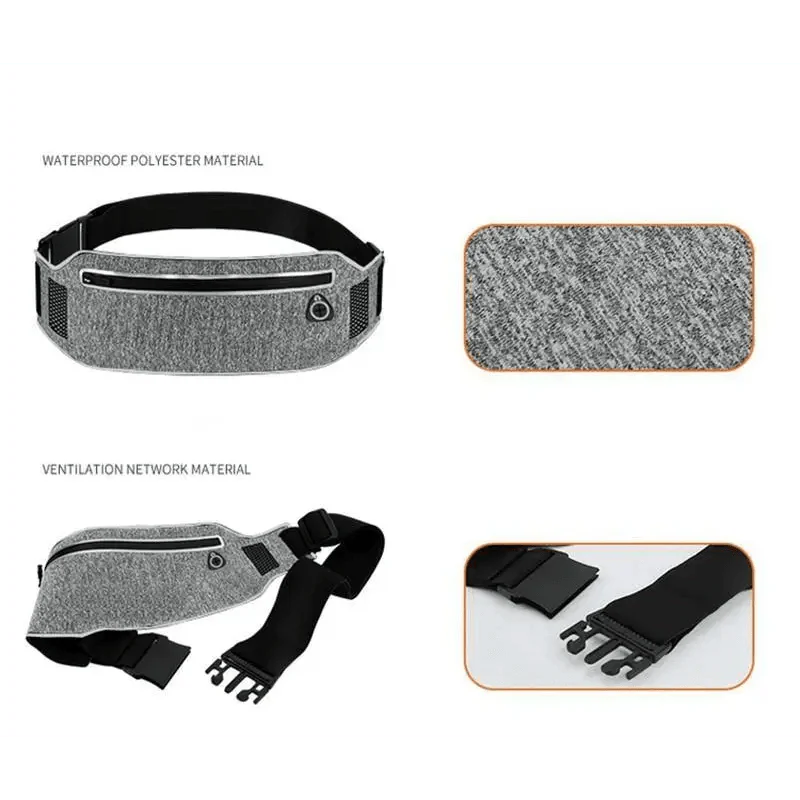 Ceinture de Course Mince et Tendance, Sac Banane pour Fitness, Entraînement, Sac de Taille pour Exercice, Ceinture de Course, Sac de Gym Fitness Ultra Léger, Ceinture Porte-Monnaie de Voyage pour Hommes et Femmes