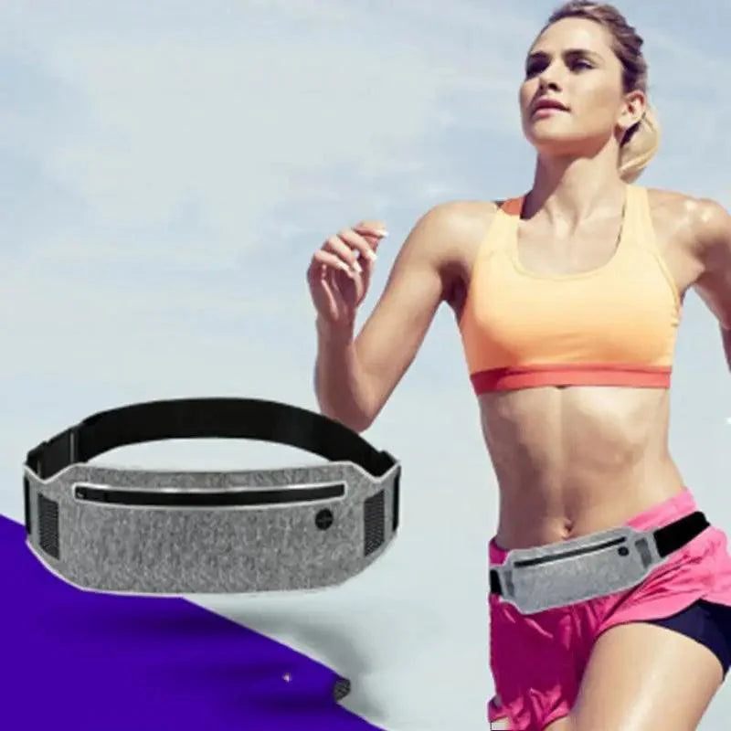 Ceinture de Course Mince et Tendance, Sac Banane pour Fitness, Entraînement, Sac de Taille pour Exercice, Ceinture de Course, Sac de Gym Fitness Ultra Léger, Ceinture Porte-Monnaie de Voyage pour Hommes et Femmes