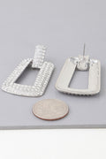 Boucles d'oreilles triple cadre strass