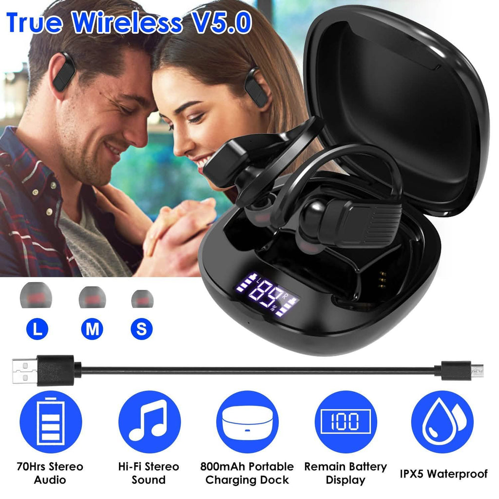 Écouteurs sans fil (True Wireless) v5.0 Stéréo TWS Casque