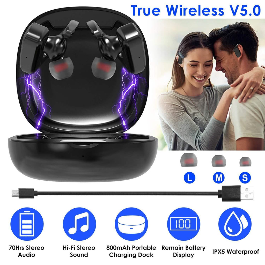 Écouteurs sans fil (True Wireless) v5.0 Stéréo TWS Casque