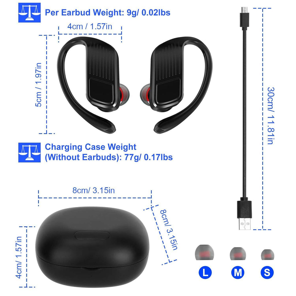 Écouteurs sans fil (True Wireless) v5.0 Stéréo TWS Casque
