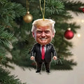 Pendentif suspendu Trump en acrylique - Décoration artistique plate 2D