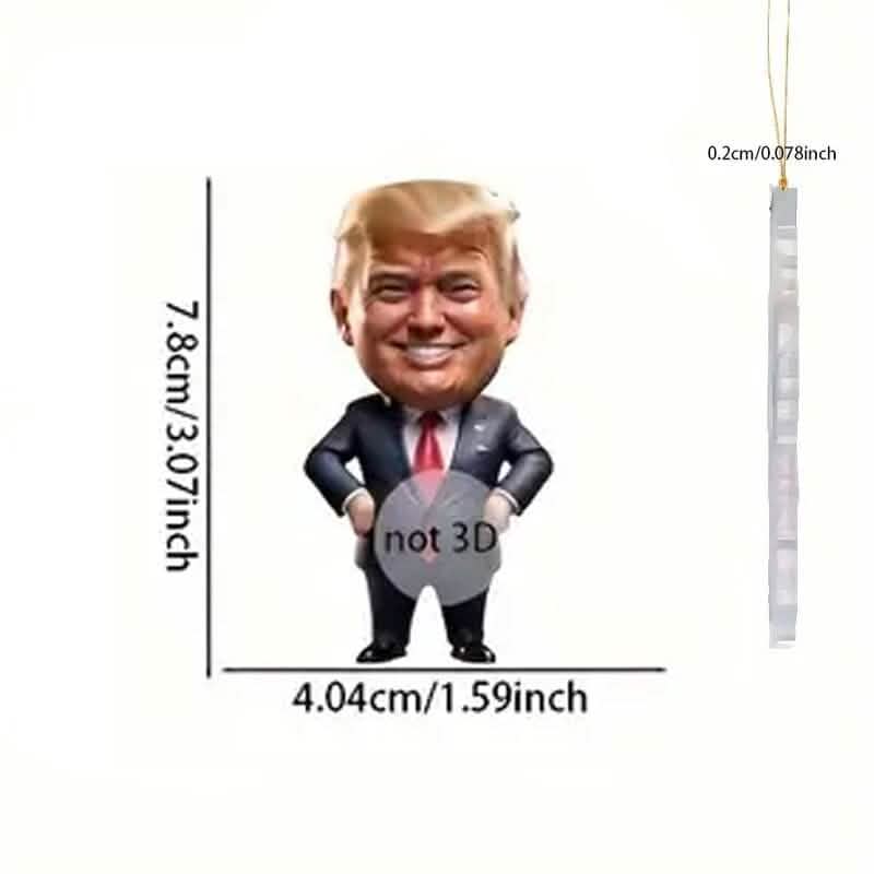 Ornement en acrylique Trump Décoration suspendue polyvalente
