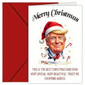 Carte de vœux de Noël sur le thème de Trump avec enveloppe