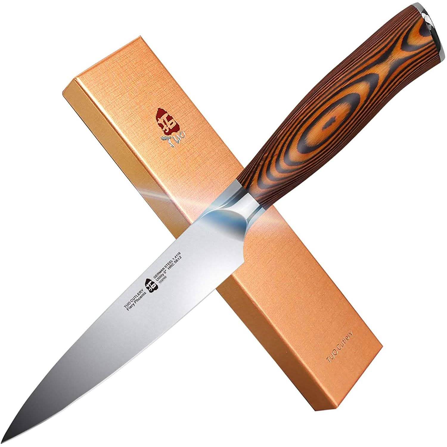 Couteau de cuisine utilitaire TUO 5" Fiery