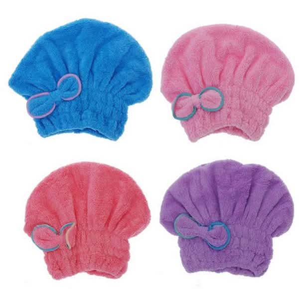 Serviettes de bain turban pour cheveux, séchage rapide