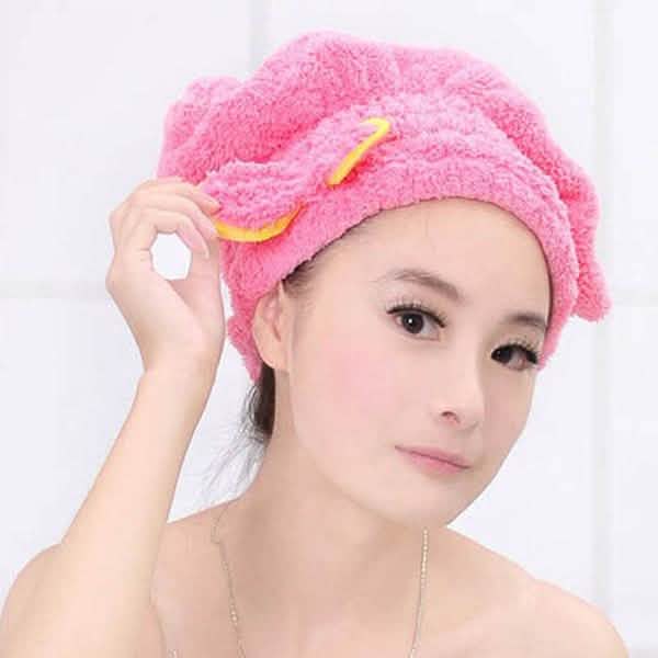 Serviettes de bain turban pour cheveux, séchage rapide