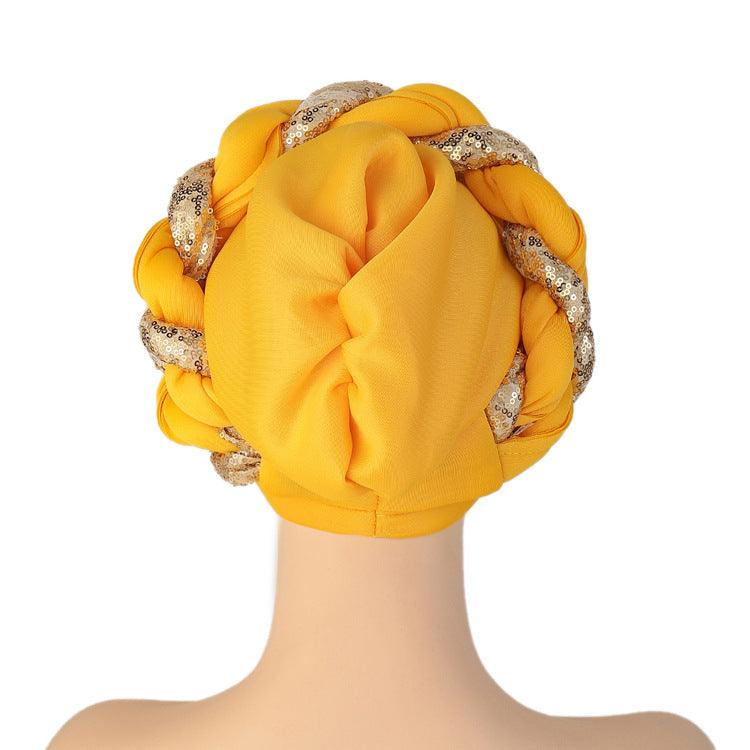 Turbans plissés doux bonnet bandeau léger chapeau africain arabe wrap élégant turban musulman écharpe femmes hijabs accessoires de cheveux casquette bonnet pour femmes