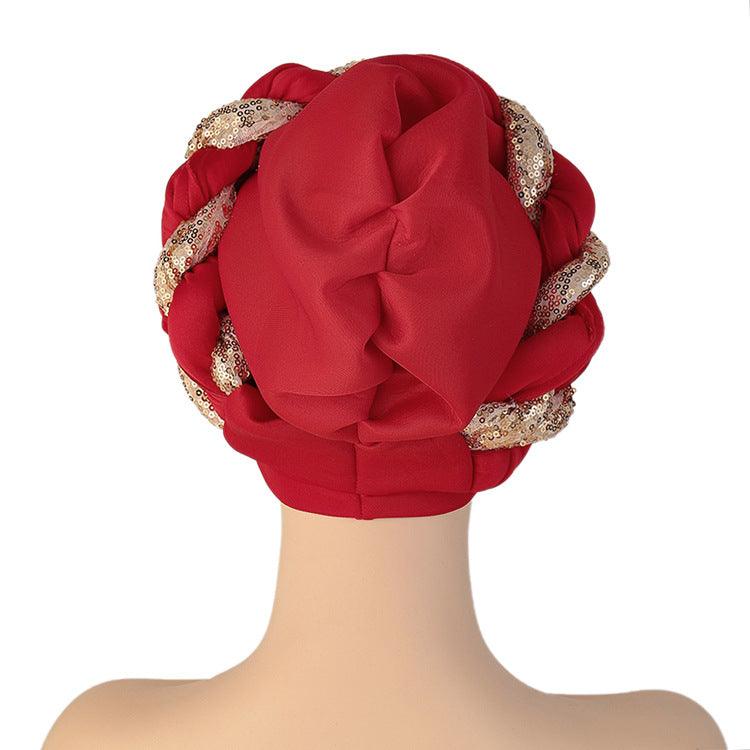 Turbans plissés doux bonnet bandeau léger chapeau africain arabe wrap élégant turban musulman écharpe femmes hijabs accessoires de cheveux casquette bonnet pour femmes