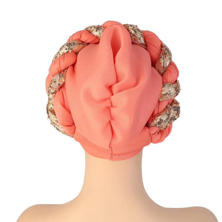 Turbans plissés doux bonnet bandeau léger chapeau africain arabe wrap élégant turban musulman écharpe femmes hijabs accessoires de cheveux casquette bonnet pour femmes