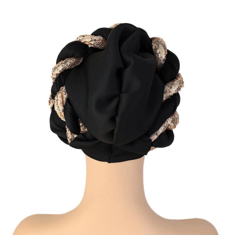 Turbans plissés doux bonnet bandeau léger chapeau africain arabe wrap élégant turban musulman écharpe femmes hijabs accessoires de cheveux casquette bonnet pour femmes