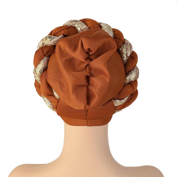 Turbans plissés doux bonnet bandeau léger chapeau africain arabe wrap élégant turban musulman écharpe femmes hijabs accessoires de cheveux casquette bonnet pour femmes
