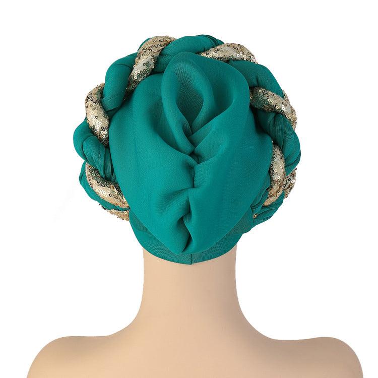 Turbans plissés doux bonnet bandeau léger chapeau africain arabe wrap élégant turban musulman écharpe femmes hijabs accessoires de cheveux casquette bonnet pour femmes