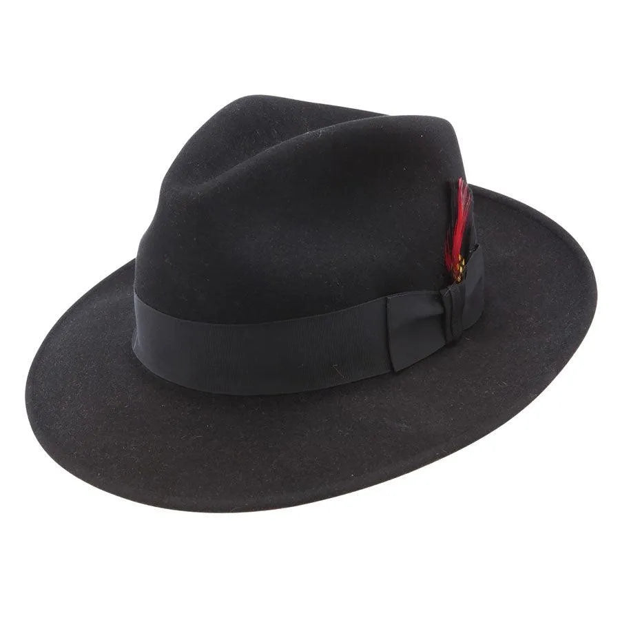 Chapeau Fedora Stetson Gurnee en feutre de laine doux (Liquidation)